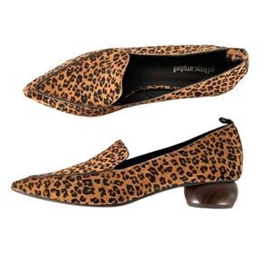 Jeffrey Campbell Leopard Print Pointed Toe Flats in Tan and Black